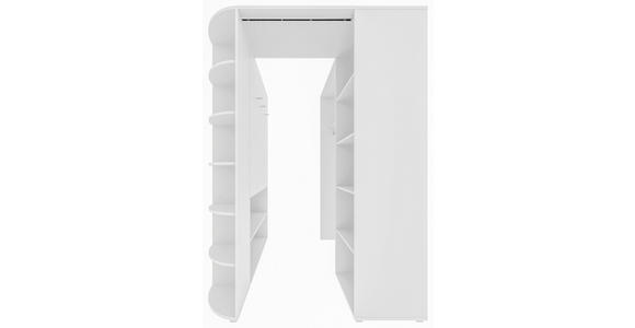 BEGEHBARER ECKSCHRANK Grau, Weiß 124/199/148 cm - Alufarben/Weiß, KONVENTIONELL, Holzwerkstoff/Kunststoff (124/199/148cm) - Carryhome