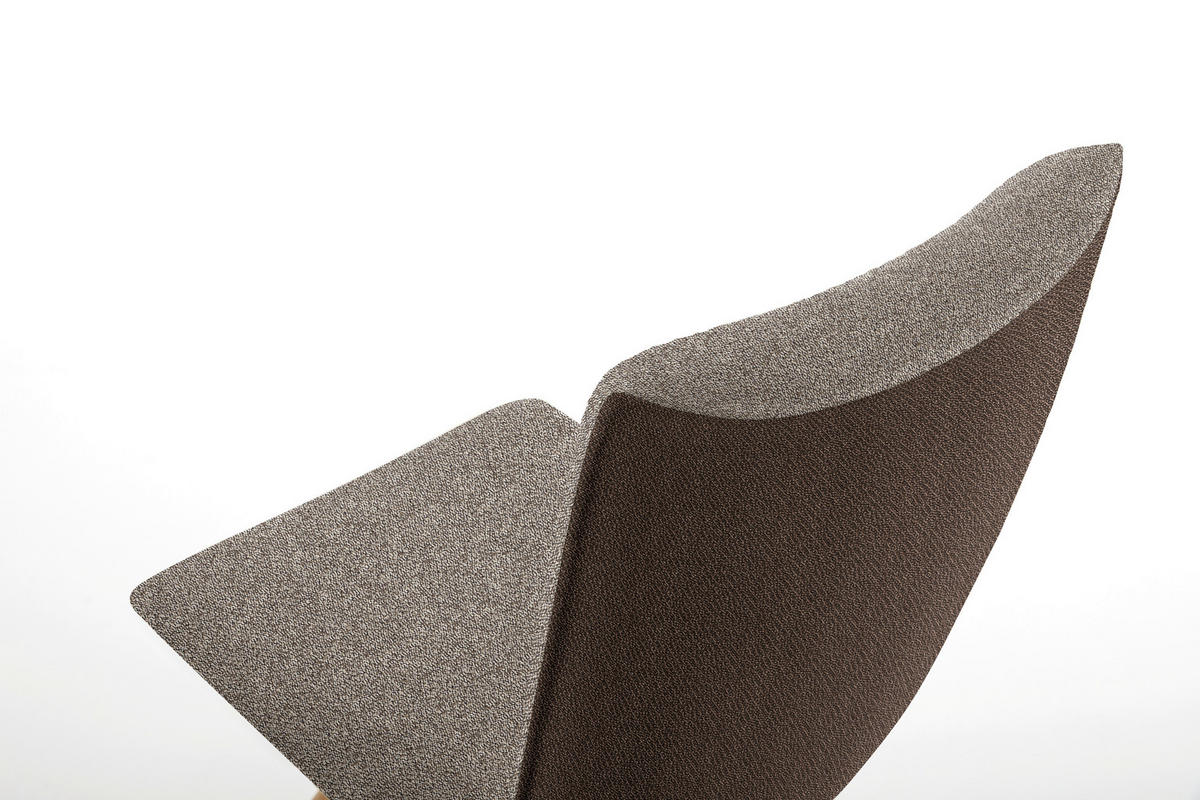 STUHL  in Flachgewebe  - Hellbraun/Eichefarben, Design, Holz/Textil (48/91/63cm) - Koinor