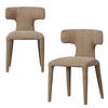 STUHL-SET 2 Stück  in Webstoff Textil  - Sandfarben, Design, Textil (52/78/53cm) - Livetastic