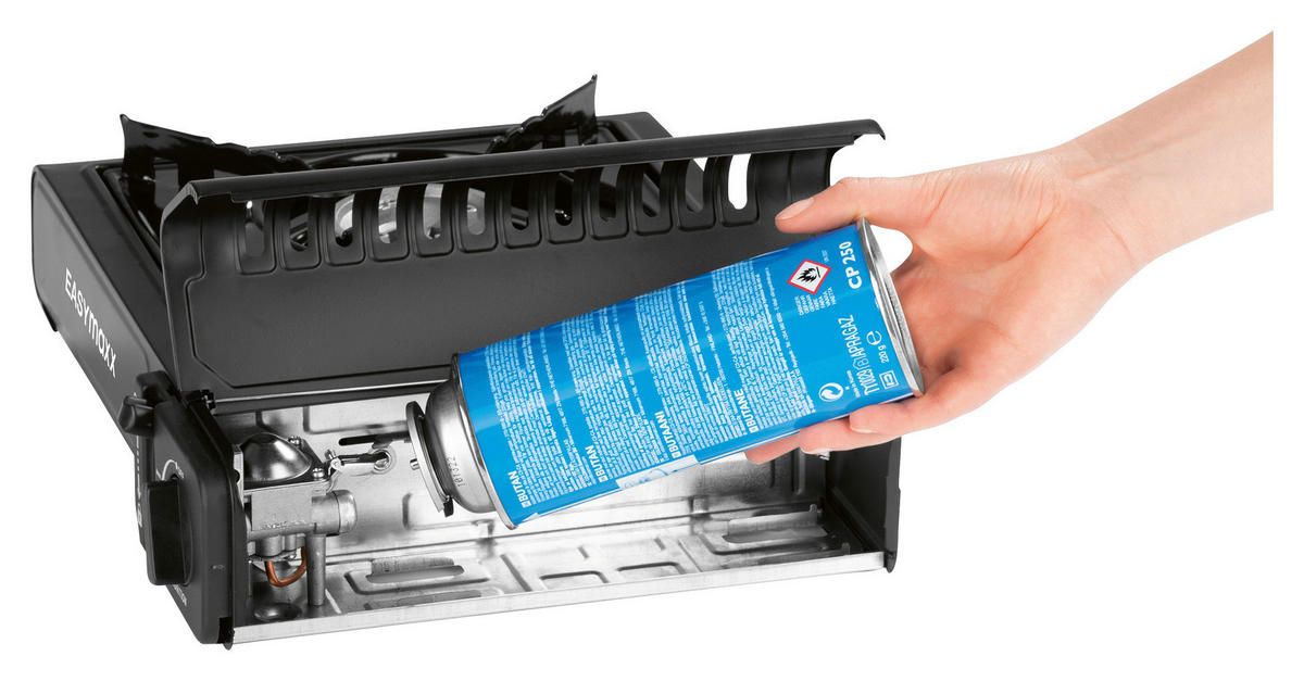 GASKOCHER Schwarz EASYmaxx  - Schwarz, Basics, Kunststoff/Metall (35/31/11cm) - EASYMAXX