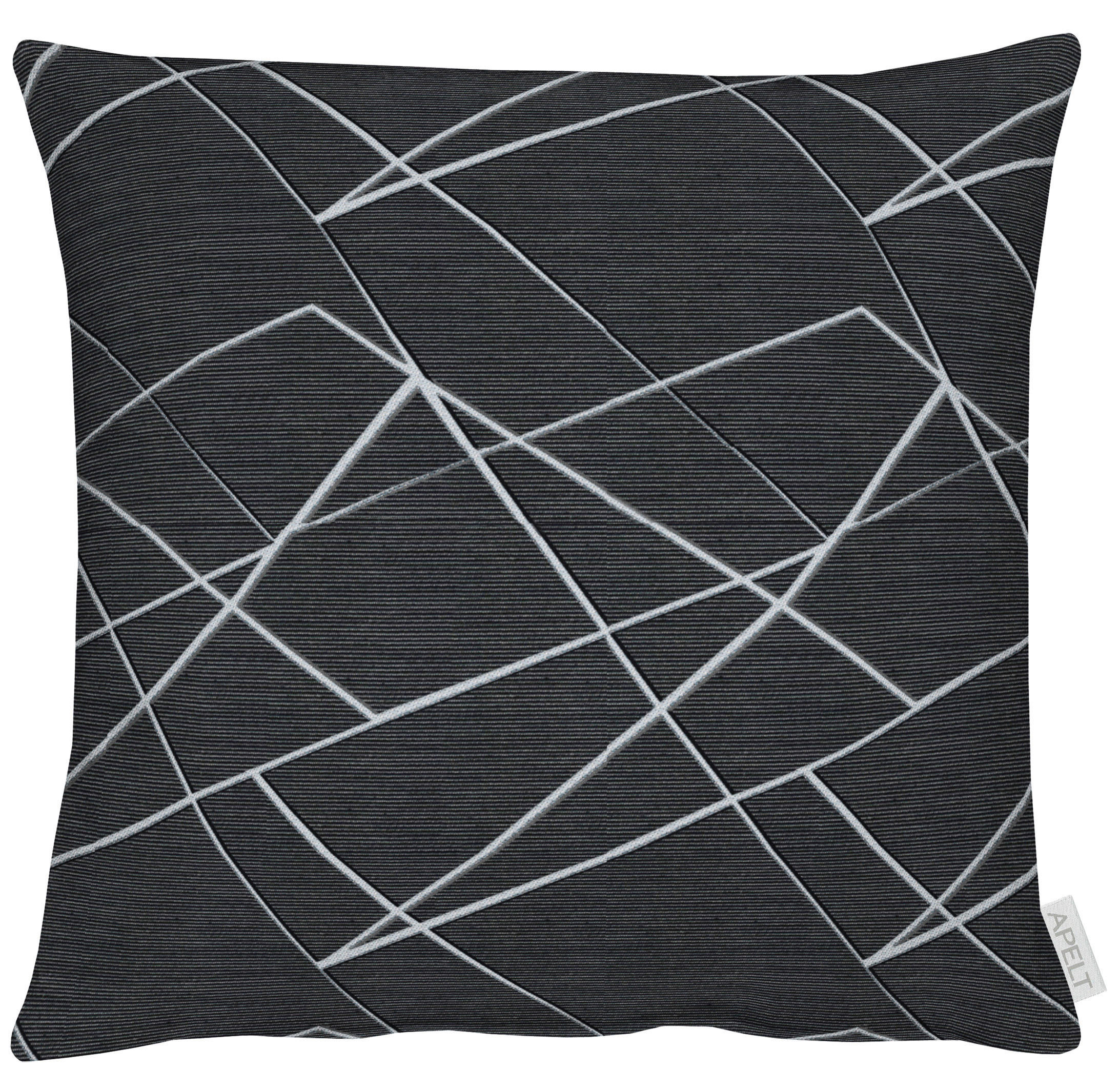 KISSENBEZUG 46/46 cm  - Hellgrau/Schwarz, Design, Textil (46/46cm) - Ambiente