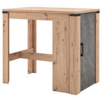 BAROVÝ DÍL, barvy břidlice, dub artisan - černá/antracitová, Basics, kompozitní dřevo/plast (115/103/75cm) - Hom`in