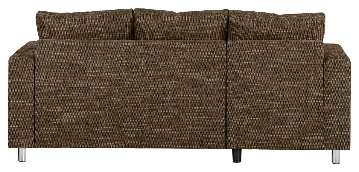 ROHOVÁ SEDAČKA, textil, hnědá - barvy chromu/hnědá, Design, kov/textil (144/200cm) - MID.YOU