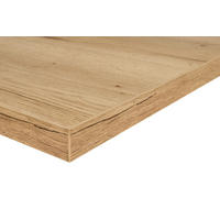 KÜCHENBLOCK Frame 240 cm  in Weiß, Eichefarben  - Edelstahlfarben/Eichefarben, MODERN, Holzwerkstoff/Metall (240cm) - Nobilia