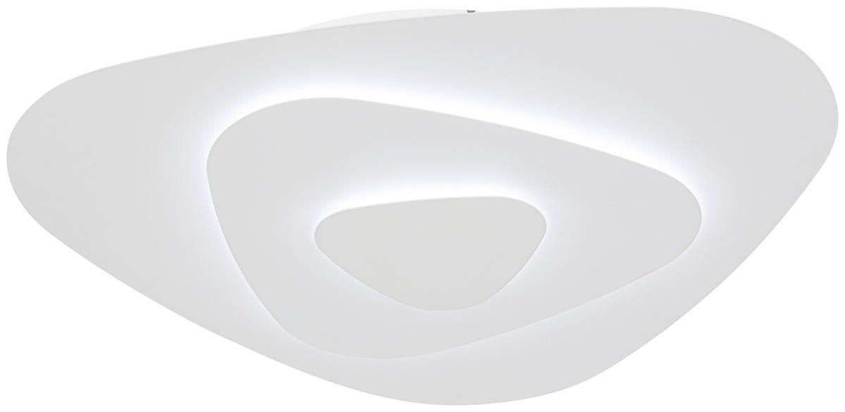 DECKENLEUCHTE    55/57,5/6,5 cm  - Weiß, Design, Kunststoff/Metall (55/57,5/6,5cm) - Collet's Monde