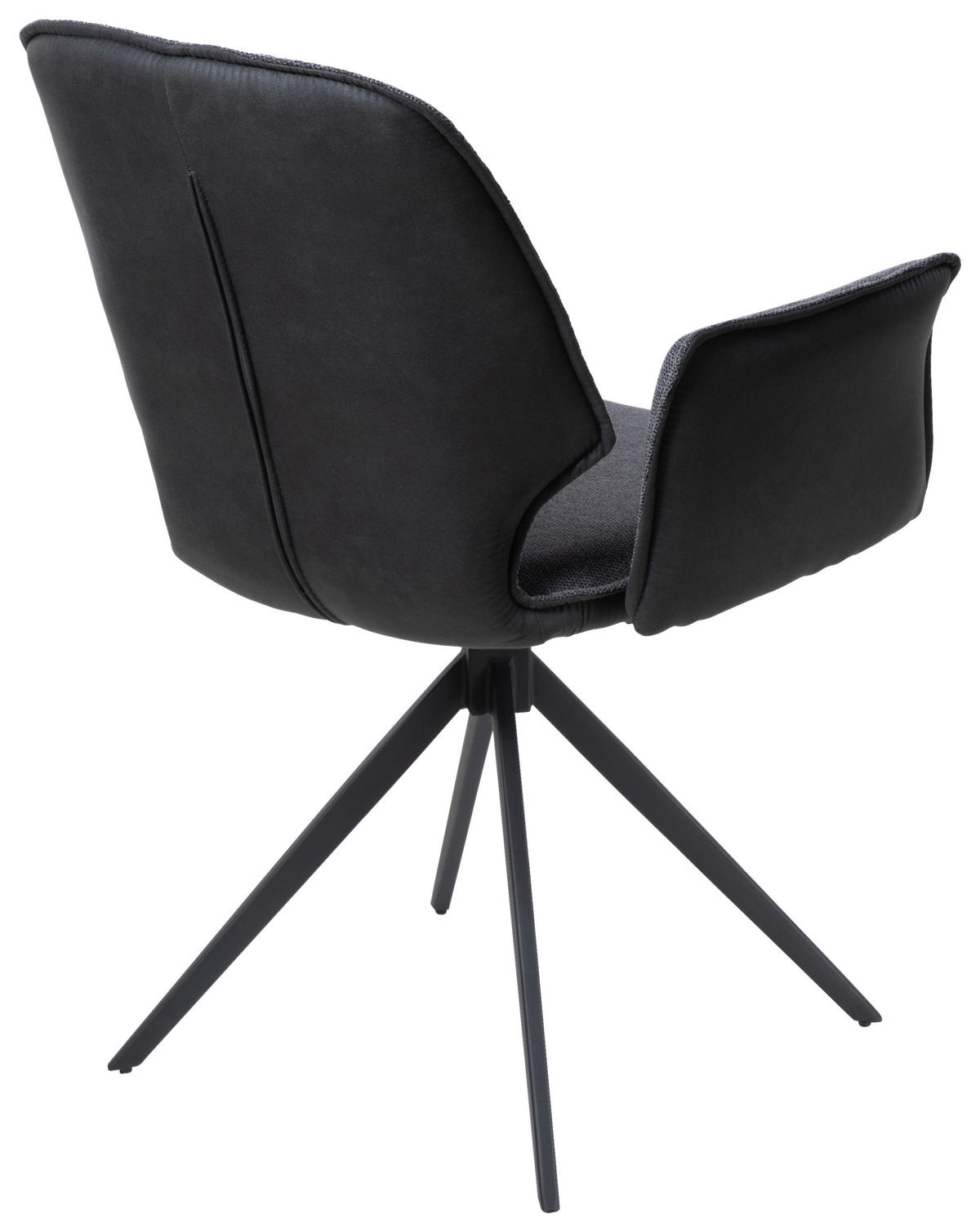 NASLANJAČ, kovina, tekstil siva, temno siva  - temno siva/črna, Design, kovina/tekstil (63/63/86,5cm) - Novel