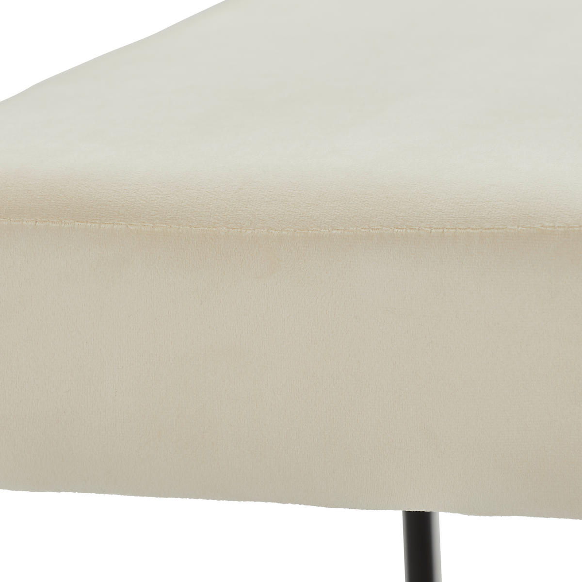 TABURETOVÁ LAVICE, 100/45/35 cm - bílá/černá, Moderní, kov/textil (100/45/35cm) - PBJ