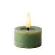 TEELICHT MIT LED  - Dunkelgrün, Basics, Kunststoff/Paraffin (4,4/5,2cm) - Ambia Home
