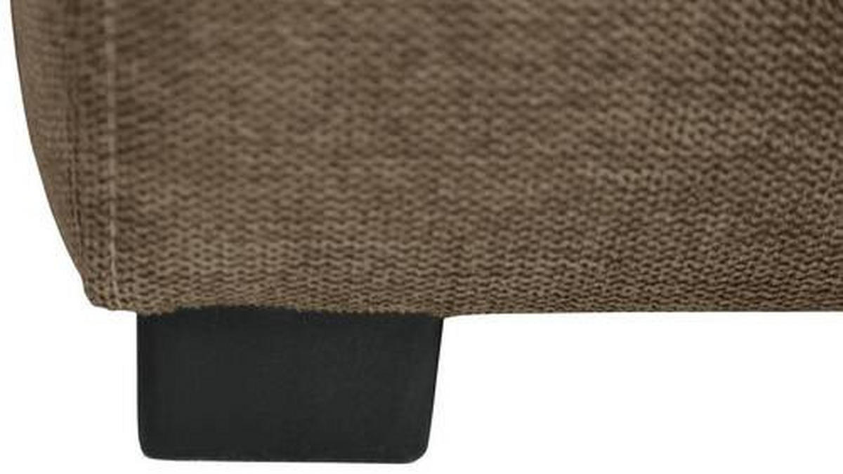 ECKSOFA inkl.Funktionen Hellbraun Webstoff  - Hellbraun/Schwarz, Design, Kunststoff/Textil (276/173cm) - Stylife