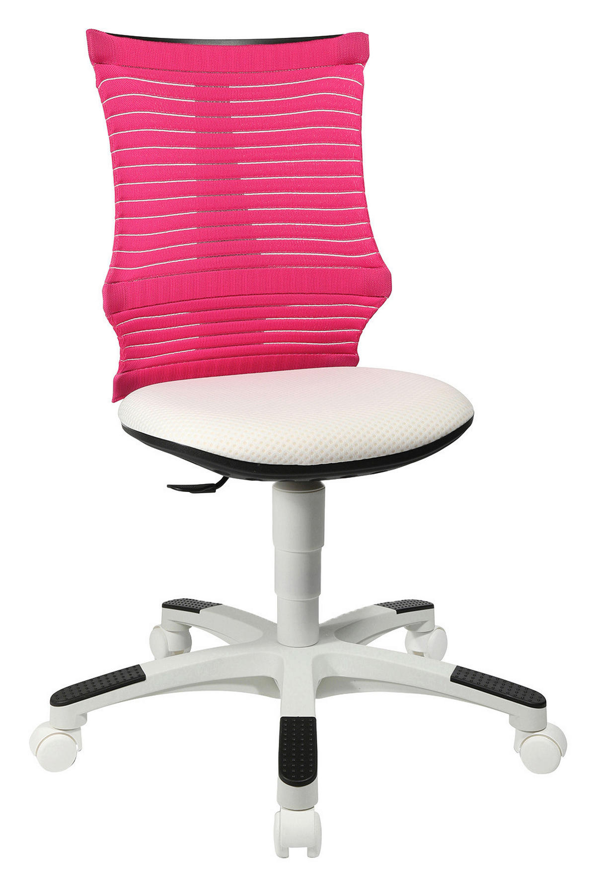 JUGENDDREHSTUHL Rosa, Weiß  - Weiß/Rosa, Basics, Kunststoff/Textil (45/85-98/39cm) - Xora