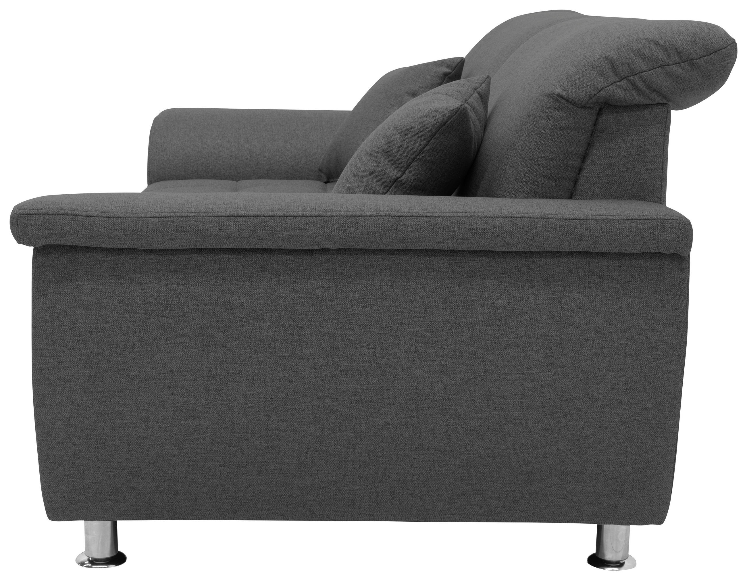 2-SITZER-SOFA in Webstoff Grau  - Chromfarben/Grau, KONVENTIONELL, Textil/Metall (190/81/97cm) - MID.YOU