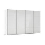 SCHWEBETÜRENSCHRANK 360/223/68 cm 4-türig Weiß, Weiß Hochglanz  - Weiß Hochglanz/Alufarben, Basics, Holzwerkstoff/Metall (360/223/68cm) - Novel