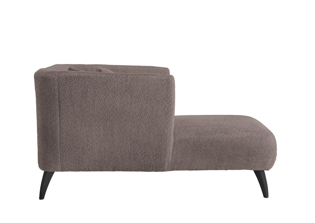 XXL-SESSEL in Bouclé Taupe  - Taupe/Schwarz, Modern, Holz/Textil (108/84/155cm) - MID.YOU