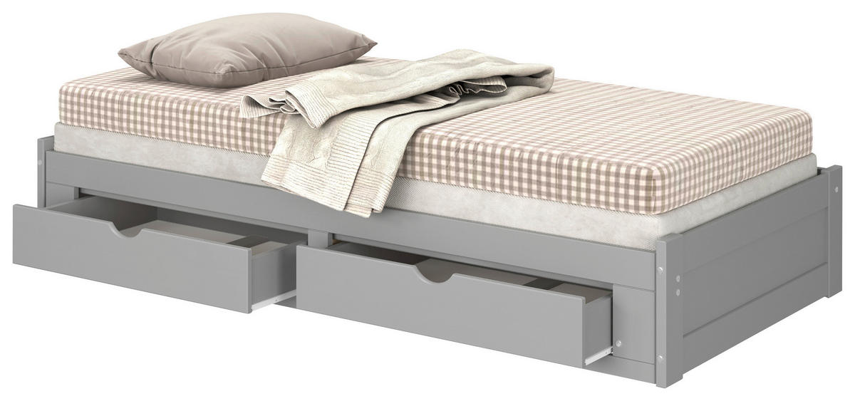 AUSZIEHBETT 200/100-230 cm Grau  - Naturfarben/Grau, Modern, Holz/Holzwerkstoff (200/100-230cm) - MID.YOU