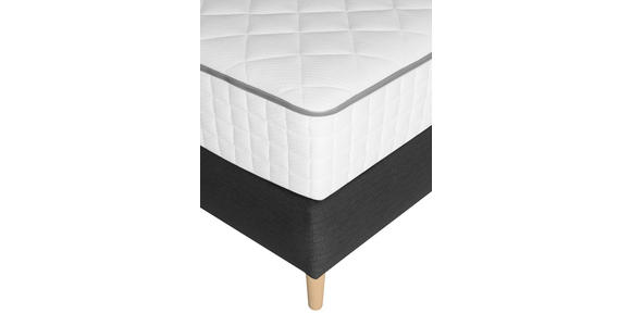 BOXSPRINGBETT 160/200 cm  in Dunkelgrau  - Dunkelgrau, Design, Holz/Textil (160/200cm) - Carryhome