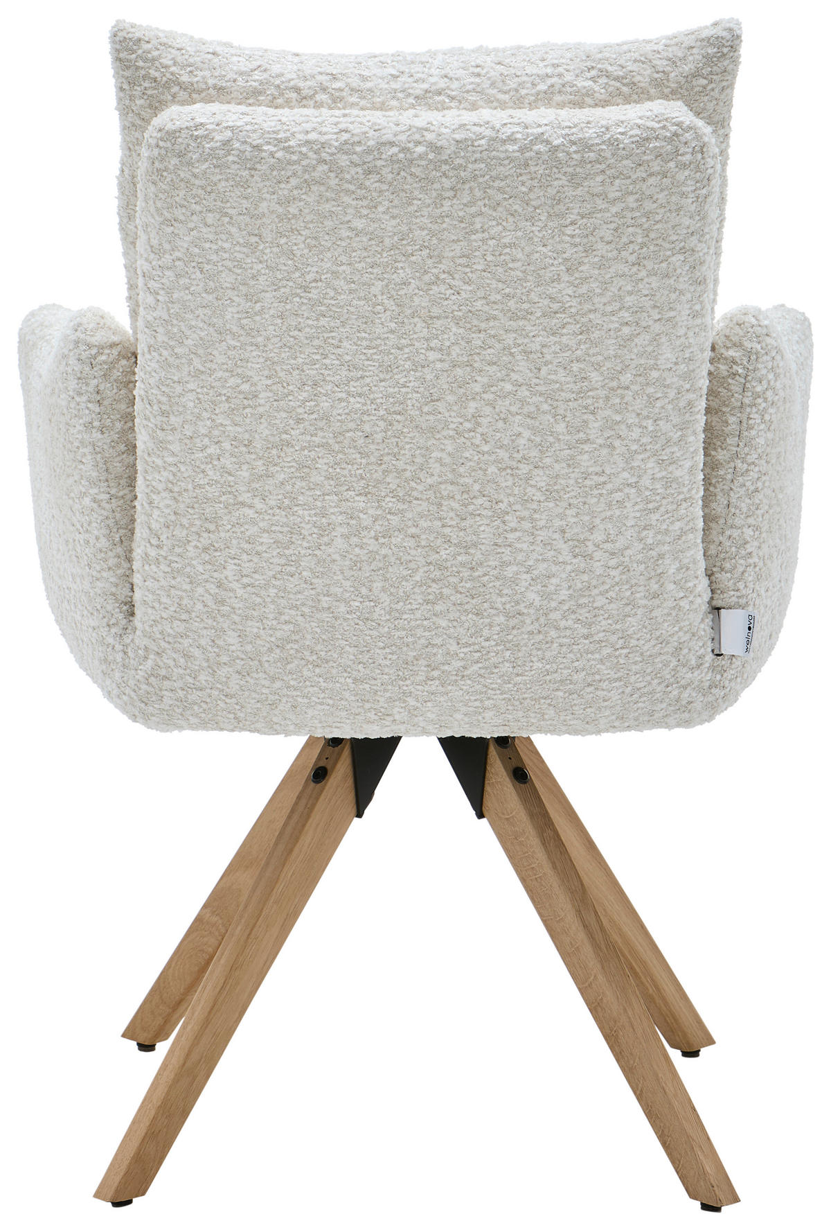ARMLEHNSTUHL  in Jacquard  - Ecru/Eichefarben, Design, Holz/Textil (62/86/68cm) - Welnova
