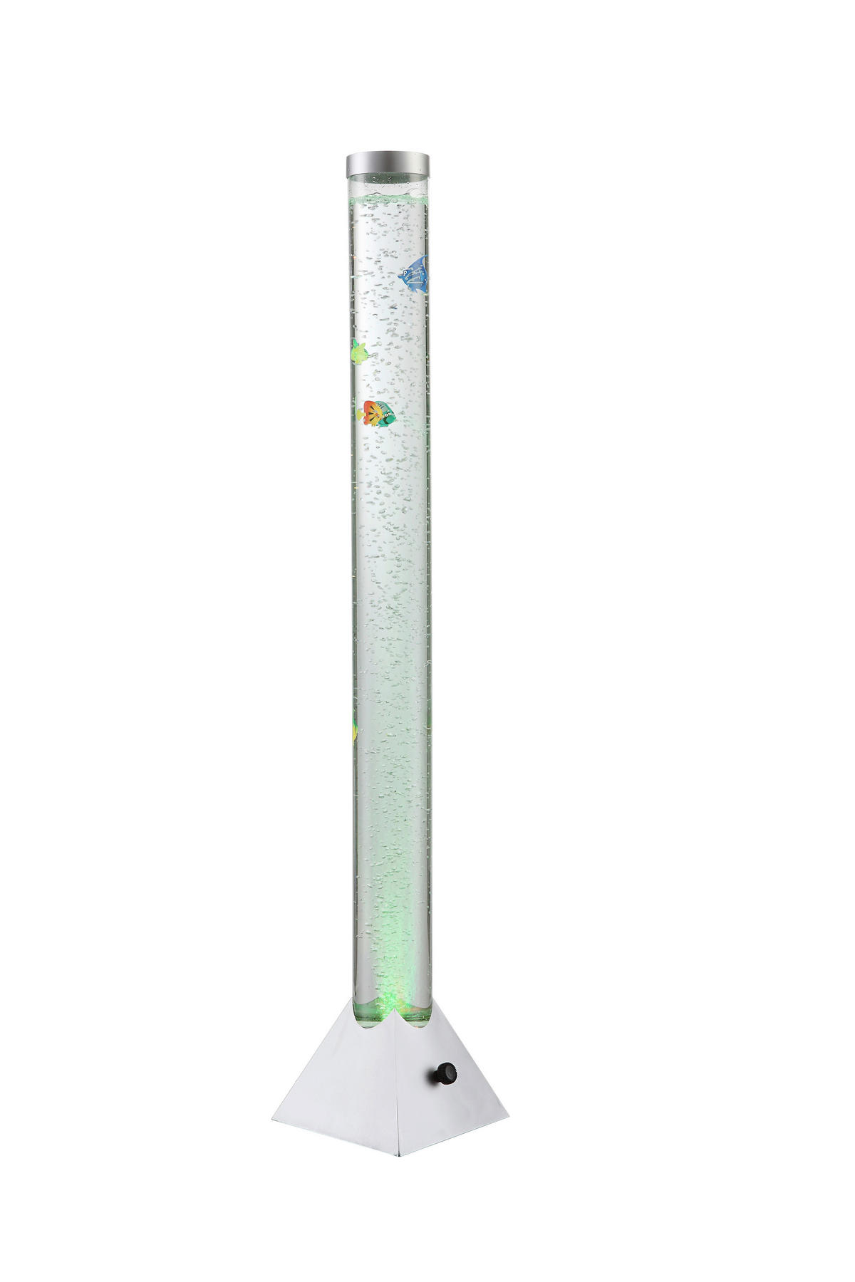 LED-STEHLEUCHTE - Klar/Silberfarben, Trend, Kunststoff (21,5/21,5/120cm) - Globo