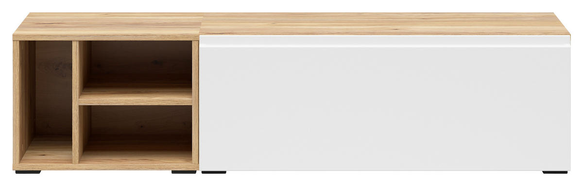 REGALELEMENT Weiß, Eichefarben  135/33/40 cm  - Eichefarben/Weiß, MODERN, Holzwerkstoff (135/33/40cm) - Carryhome