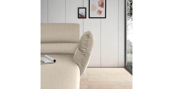 ECKSOFA  in Flachgewebe Magnolie  279-327/176-217 cm  - Magnolie/Schwarz, Design, Textil/Metall (279-327/176-217cm) - Dieter Knoll