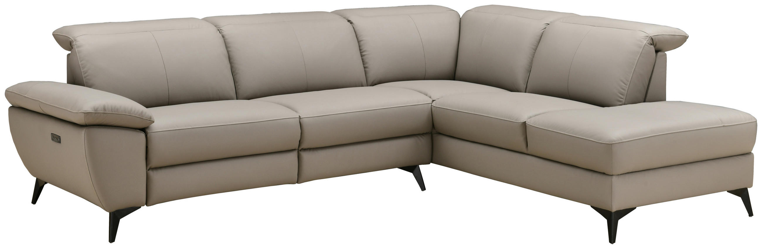 ROHOVÁ SEDACIA SÚPRAVA, textil, taupe - čierna/taupe, Design, kov/textil (274/222cm) - Xora