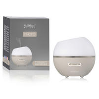 DIFFÚZOR  virágos  - bézs/fehér, Basics, műanyag/Üveg (15/11.5/13.5cm)