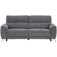 2-SITZER-SOFA Webstoff Grau, Chromfarben  - Chromfarben/Grau, KONVENTIONELL, Textil/Metall (215/97/97cm) - Livetastic