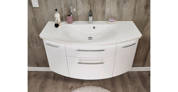 BADEZIMMER in 120 cm - Weiß, KONVENTIONELL, Holzwerkstoff/Stein (120cm) - Novel