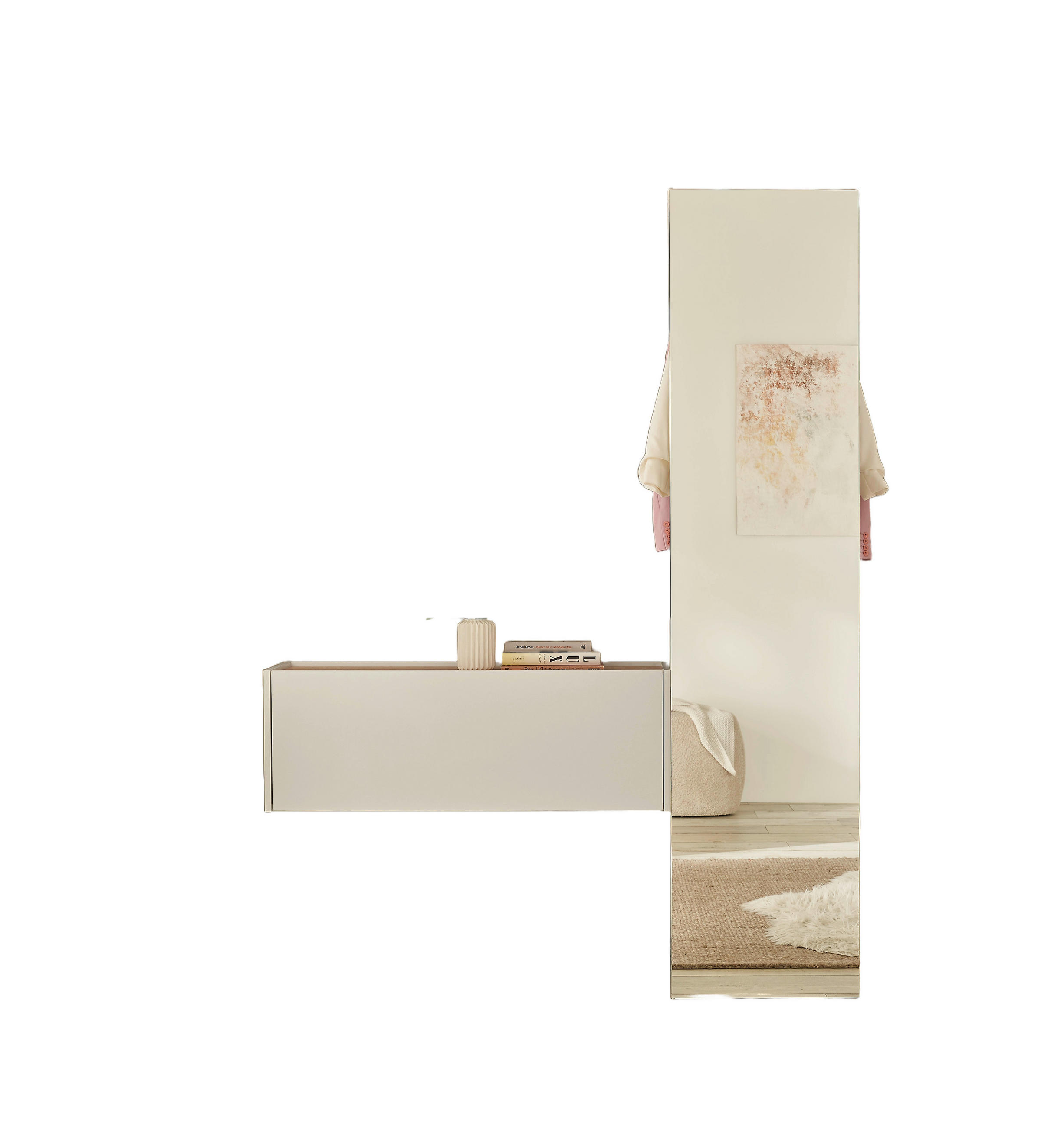 GARDEROBE 2-teilig  in 150/200/30 cm  - Eiche Wotan/Weiß, Design, Holzwerkstoff (150/200/30cm) - Modante