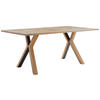 ESSTISCH in Holz 200/100/75 cm  - Eichefarben/Schwarz, Design, Holz/Metall (200/100/75cm) - Dieter Knoll