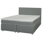 BOXSPRING KREVET - siva, Konvencionalno, tekstil (160/200cm) - Xora