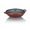 WOK  - Rot, KONVENTIONELL, Glas/Metall (36/10cm) - Kela