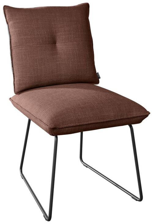STUHL - Schwarz/Kupferfarben, Design, Textil/Metall (51/90/70cm) - Dieter Knoll