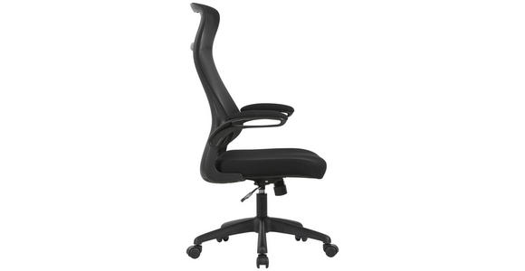 DREHSTUHL in Netzbespannung Schwarz - Schwarz, Design, Kunststoff/Textil (66/114-122/66cm) - Carryhome