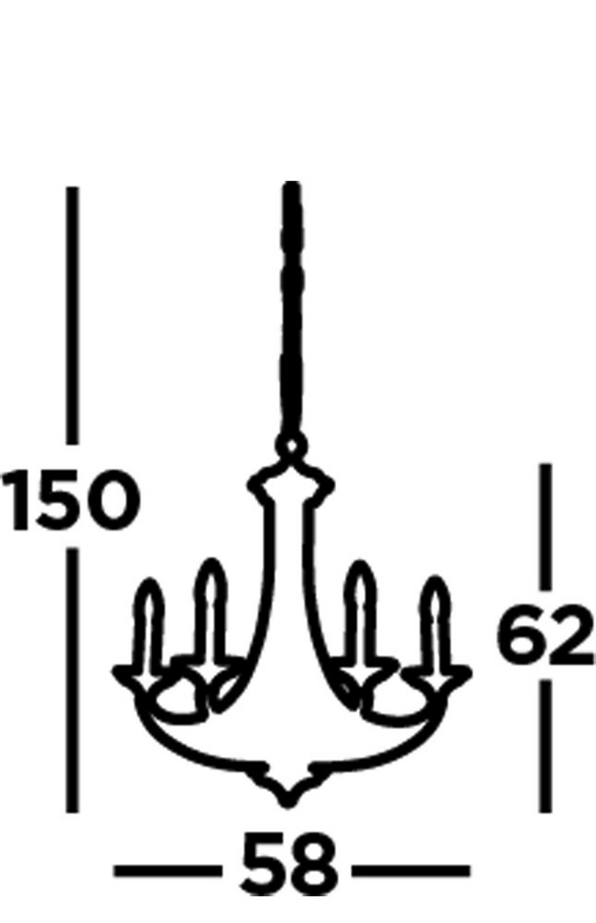 VISEČA SVETILKA  Belfry 58/58/62 cm          60 W  - barve brona/rjava, Trend, kovina (58/58/62cm)