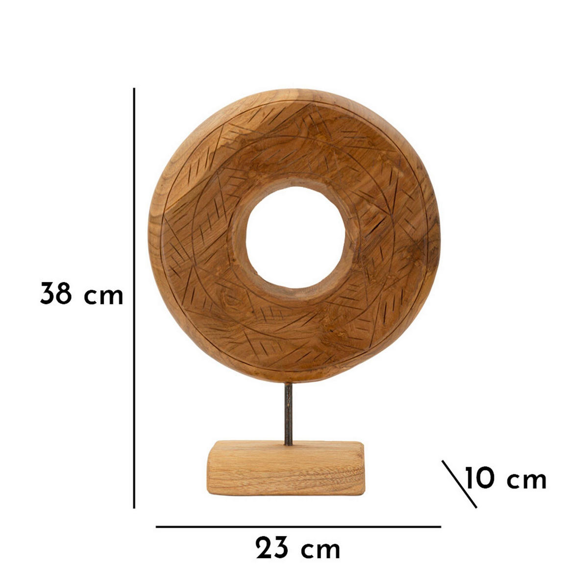 SKULPTUR - Braun, Basics, Holz (28/38/10cm)