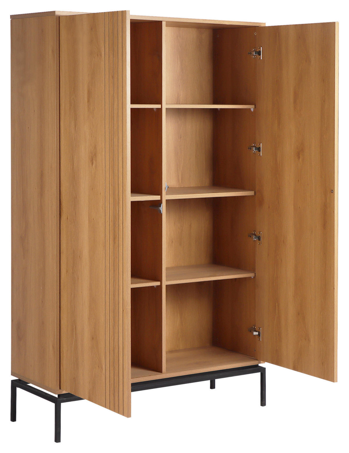 ESKÜVŐI SZEKRÉNY 110/180/40 cm  - natúr/fekete, Design, faalapú anyag (110/180/40cm) - Xora