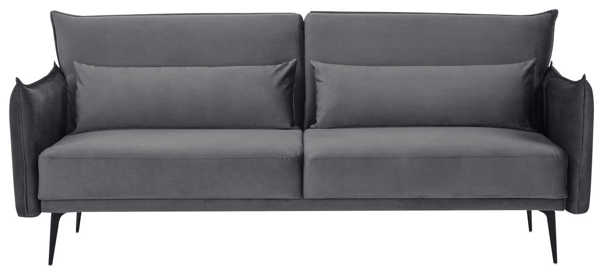 SCHLAFSOFA in Samt Dunkelgrau von STYLIFE