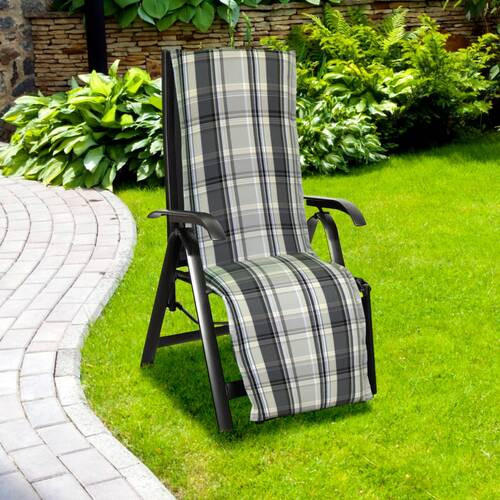 RELAXSESSELAUFLAGE Karo  - Beige, Basics, Textil (170/52/8cm)