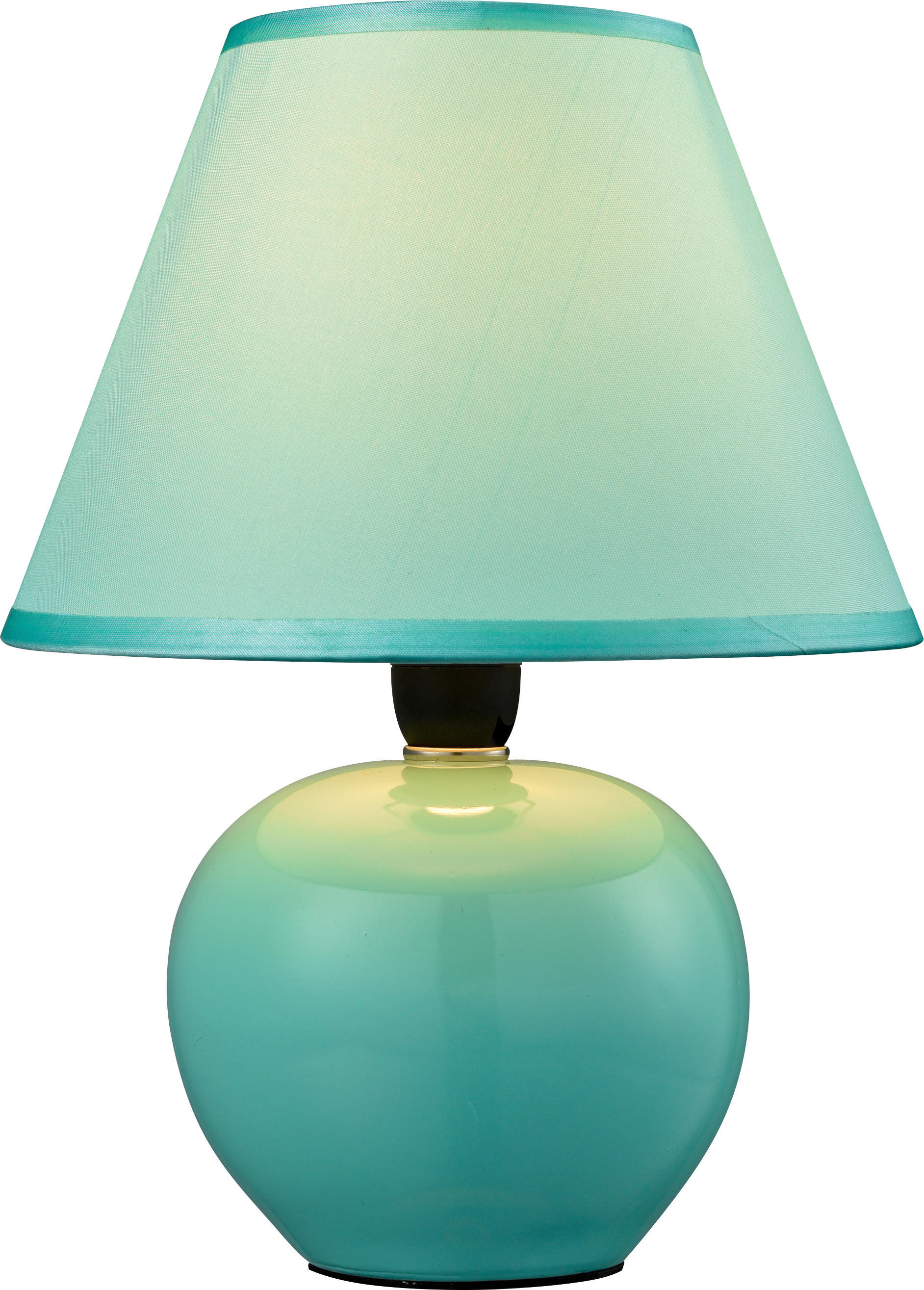 STOLNÁ LAMPA, 18/23 cm  - zelená, Konventionell, textil/keramika (18/23cm) - James Wood