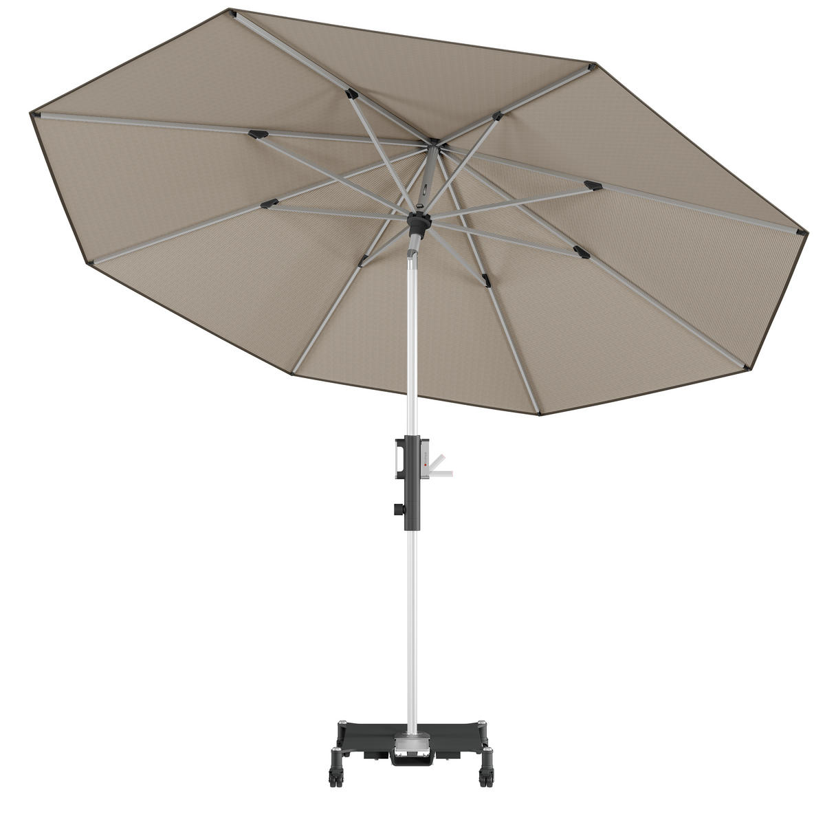 SONNENSCHIRM 315 cm Sandfarben  - Sandfarben/Silberfarben, KONVENTIONELL, Textil/Metall (315/315cm) - KNIRPS