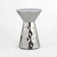 BEISTELLTISCH Silberfarben rund  - Silberfarben, Design, Metall (36/51/36cm) - Livetastic