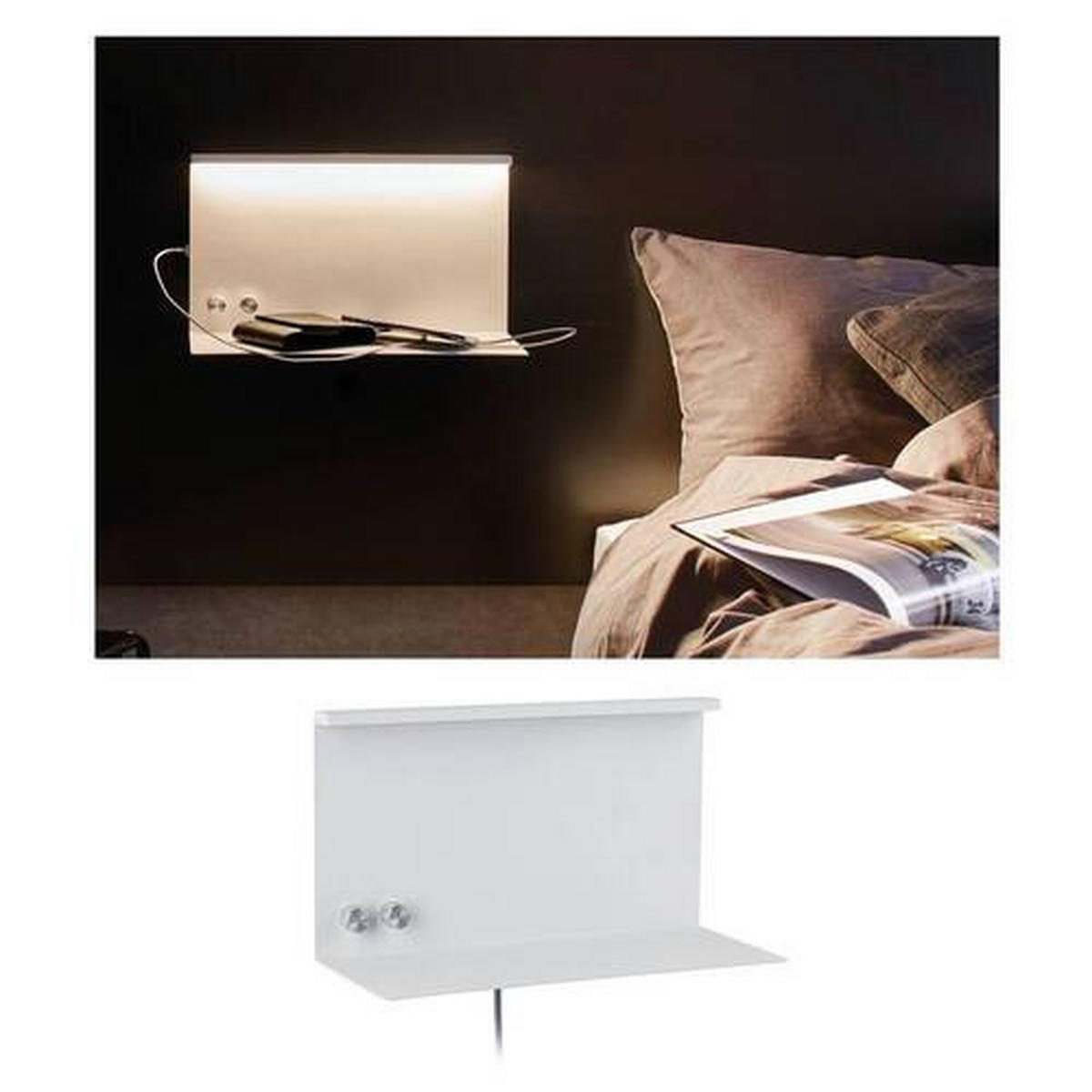 LED-WANDLEUCHTE 35/20 cm   - Weiß, Design, Metall (35/20cm) - Paulmann
