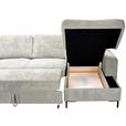 WOHNLANDSCHAFT Naturfarben Cord  - Schwarz/Naturfarben, KONVENTIONELL, Textil/Metall (197/303/148cm) - Carryhome