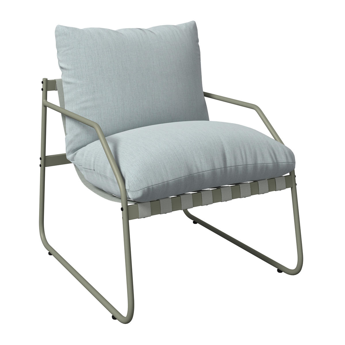 LOUNGEGARNITUR Eisen  - Beige/Grau, MODERN, Glas/Textil (128/62/82cm) - Ambia Garden