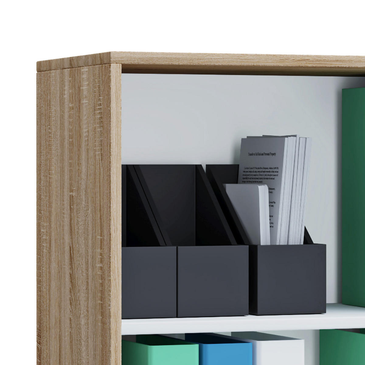 ARKIVHYLLA 70/74/37 cm  - svart/ekfärgad, Basics, trämaterial/plast (70/74/37cm) - MID.YOU