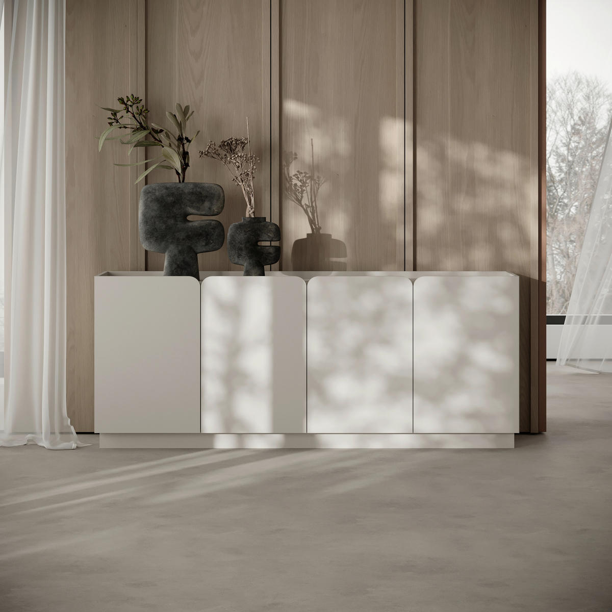 KOMMODE , 180/85,5/40 cm,  - Kaschmir, Design, Holzwerkstoff (180/85,5/40cm) - MID.YOU