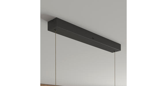 LED-HÄNGELEUCHTE 100/7/120 cm  - Transparent, Design, Glas/Metall (100/7/120cm) - Novel