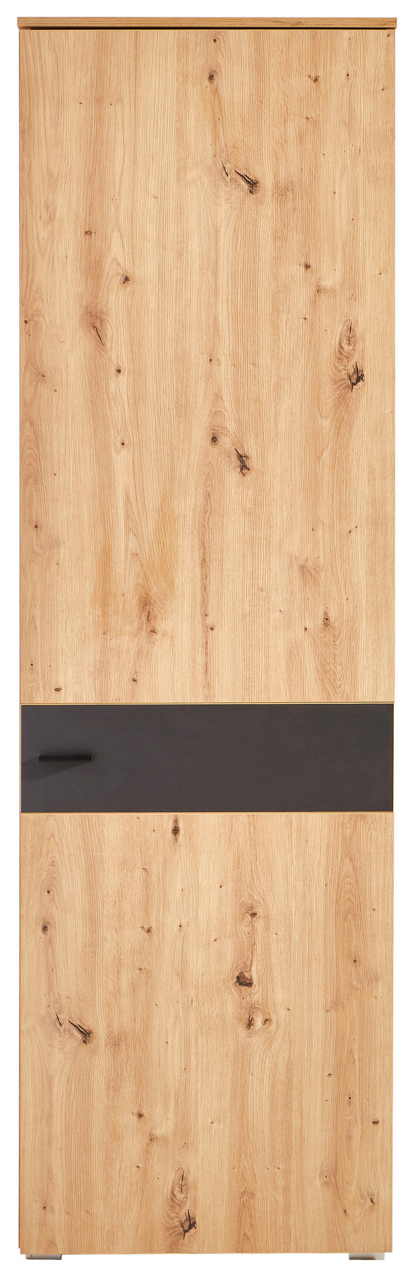 GARDEROBENSCHRANK  in 60/198/38 cm  - Anthrazit/Schwarz, KONVENTIONELL, Holzwerkstoff/Kunststoff (60/198/38cm) - Carryhome