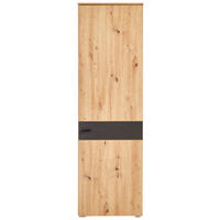 GARDEROBENSCHRANK  in 60/198/38 cm  - Anthrazit/Schwarz, KONVENTIONELL, Holzwerkstoff/Kunststoff (60/198/38cm) - Carryhome