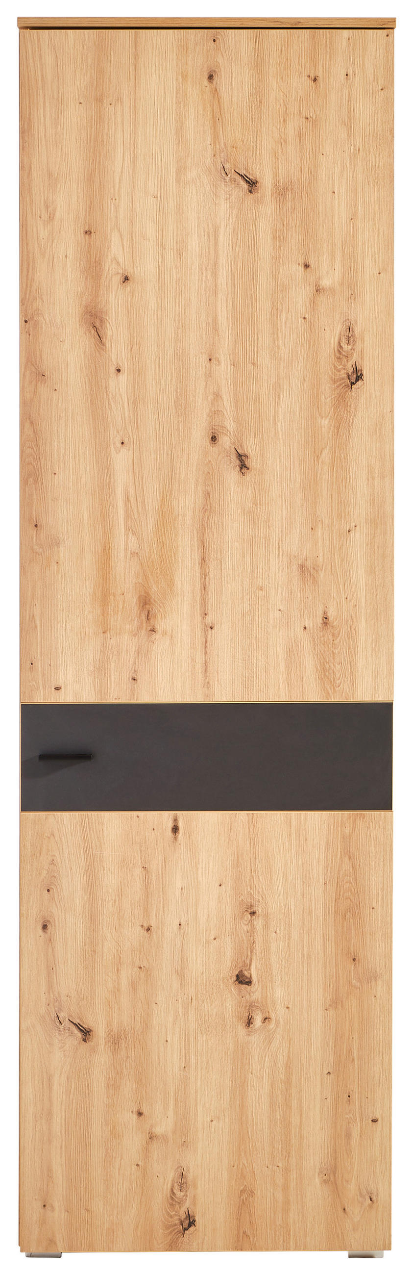 GARDEROBENSCHRANK  in 60/198/38 cm  - Anthrazit/Schwarz, KONVENTIONELL, Holzwerkstoff/Kunststoff (60/198/38cm) - Carryhome